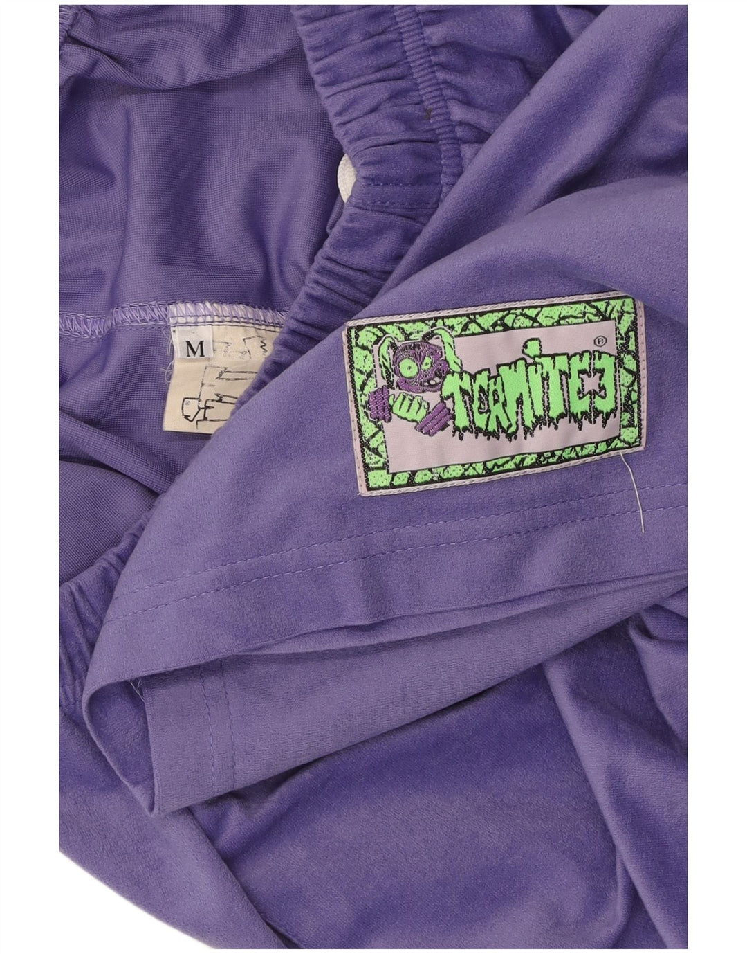 VINTAGE ženske sportske kratke hlače UK 12 Srednje ljubičasti triacetat