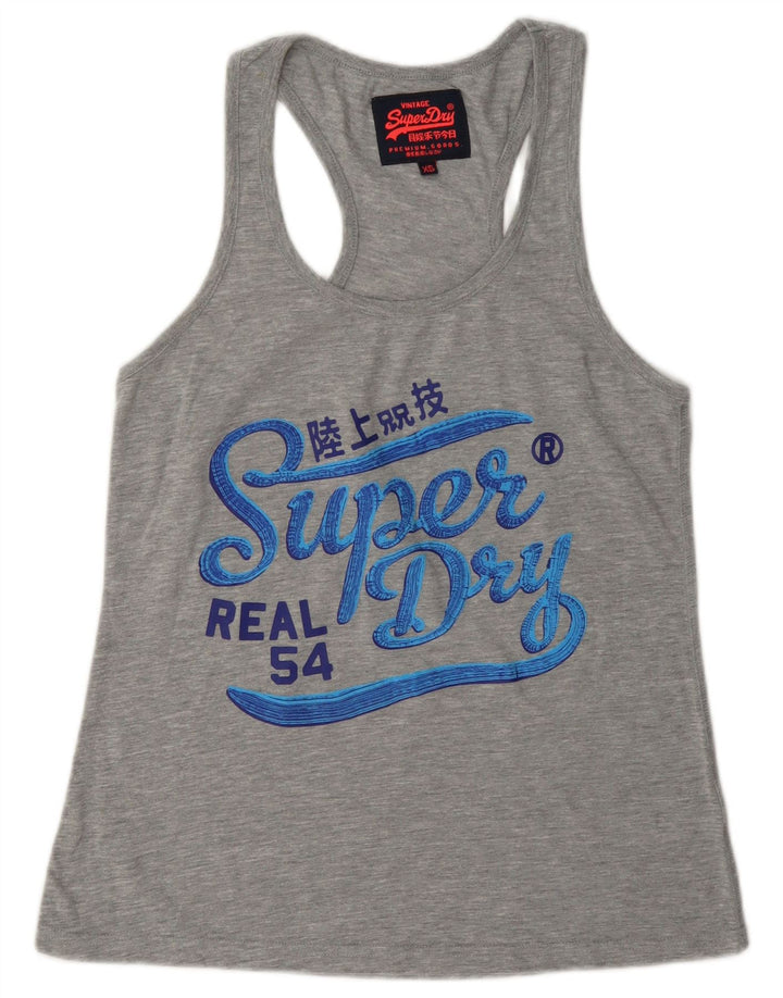 Superdry muški grafički prsluk XS sivi poliester