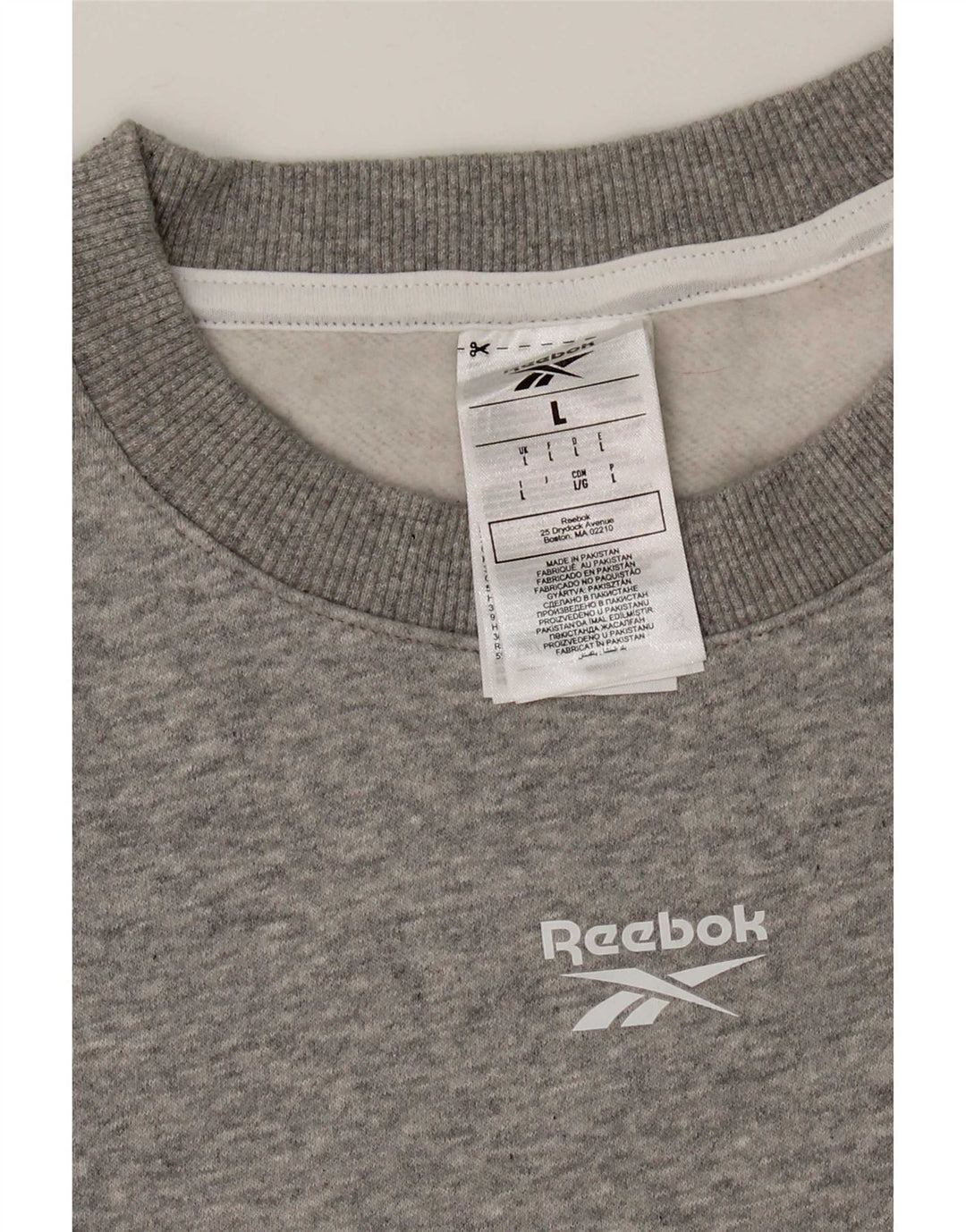 Reebok Ženska majica s kratkim rukavima UK 16 Large Grey Cotton
