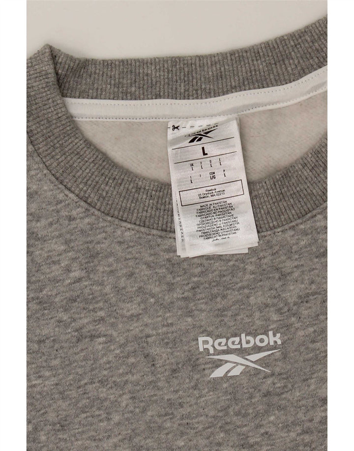 Reebok Ženska majica s kratkim rukavima UK 16 Large Grey Cotton