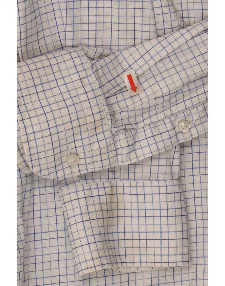 HUGO BOSS Mens Shirt Size 15 38 Medium White Check Cotton Vintage Hugo Boss and Second-Hand Hugo Boss from Messina Hembry 