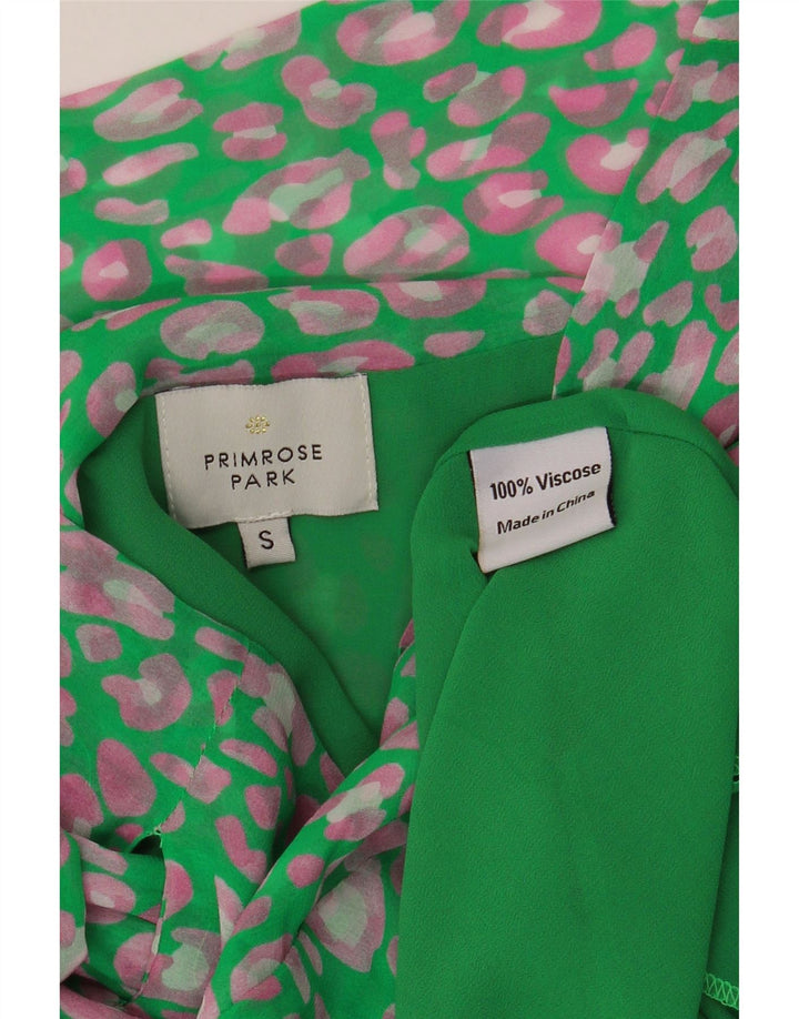 VINTAGE ženska suknja na preklop, mala W33 od viskoze s zelenim pjegama