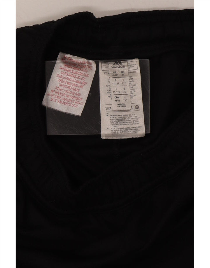 ADIDAS Boys Climacool Tracksuit Trousers 11-12 Years  Black Polyester Vintage Adidas and Second-Hand Adidas from Messina Hembry 