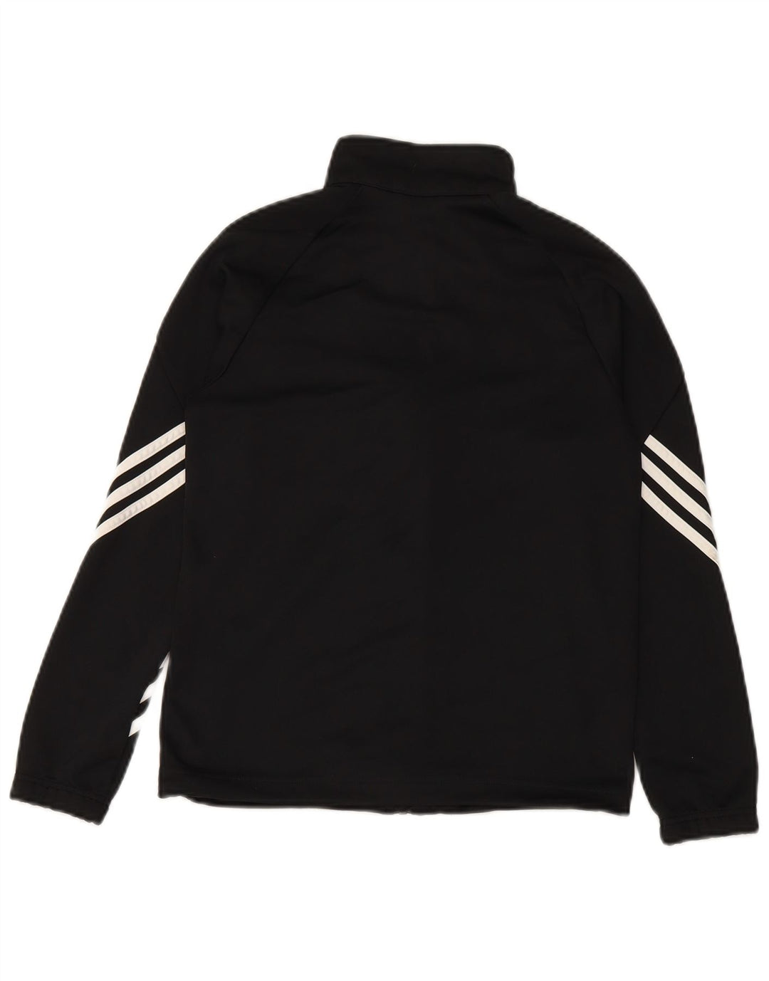 Gornja jakna trenirke ADIDAS Climalite za dječake 11-12 godina, crni poliester