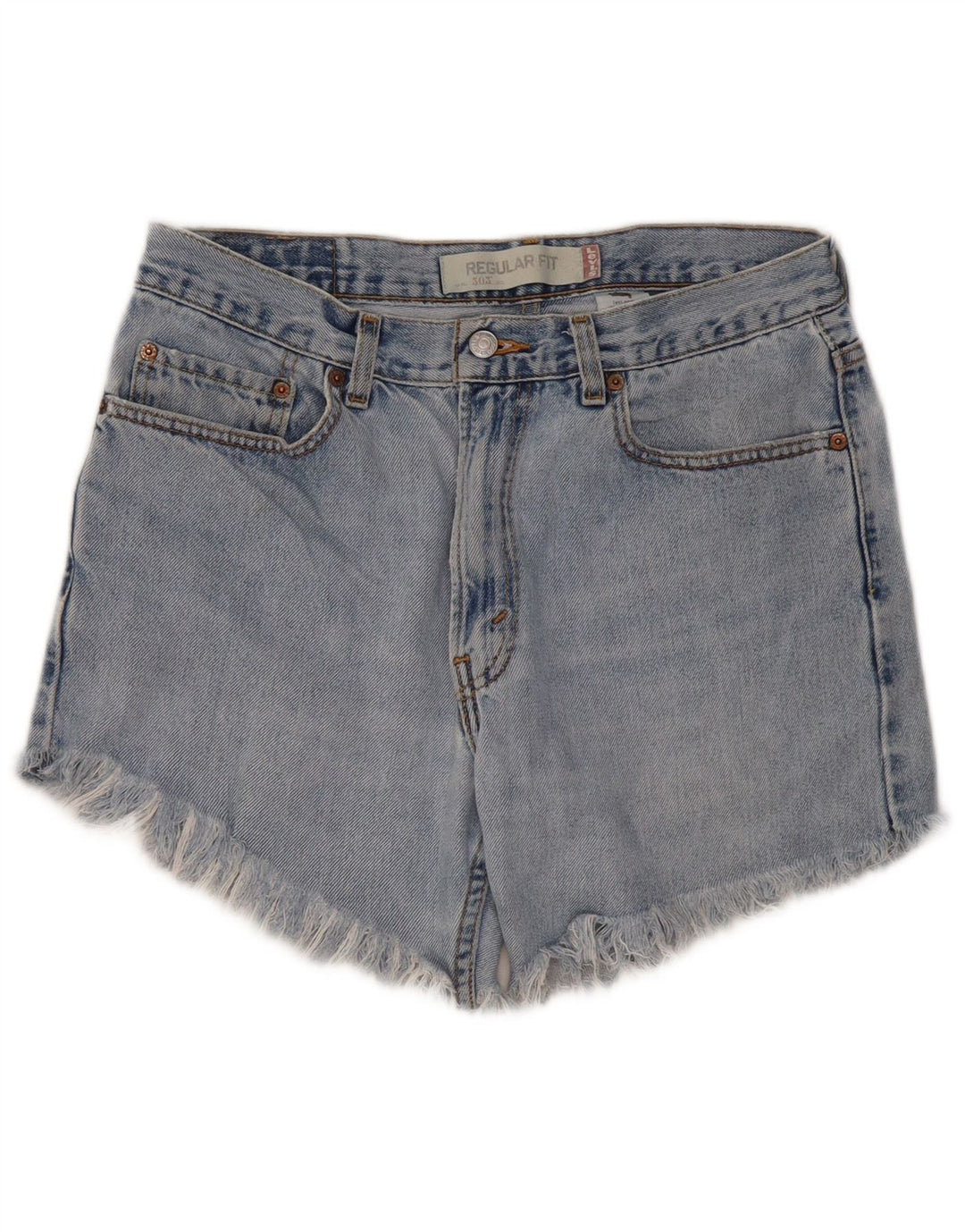 Levi's ženske kratke traper hlače visokog struka 505 Regular Fit W33 srednje plave