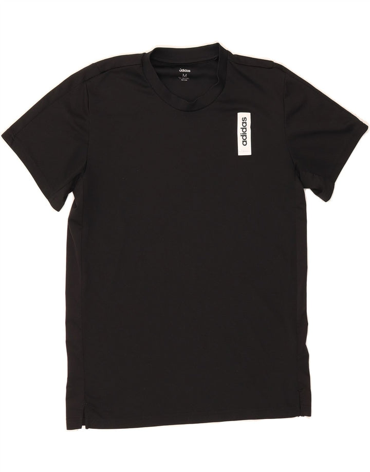 ADIDAS Mens Climacool T-Shirt Top Medium Black Polyester Vintage Adidas and Second-Hand Adidas from Messina Hembry 