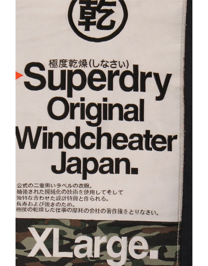 SUPERDRY muška jakna vjetrovka s kapuljačom UK 42 XL tamnoplava