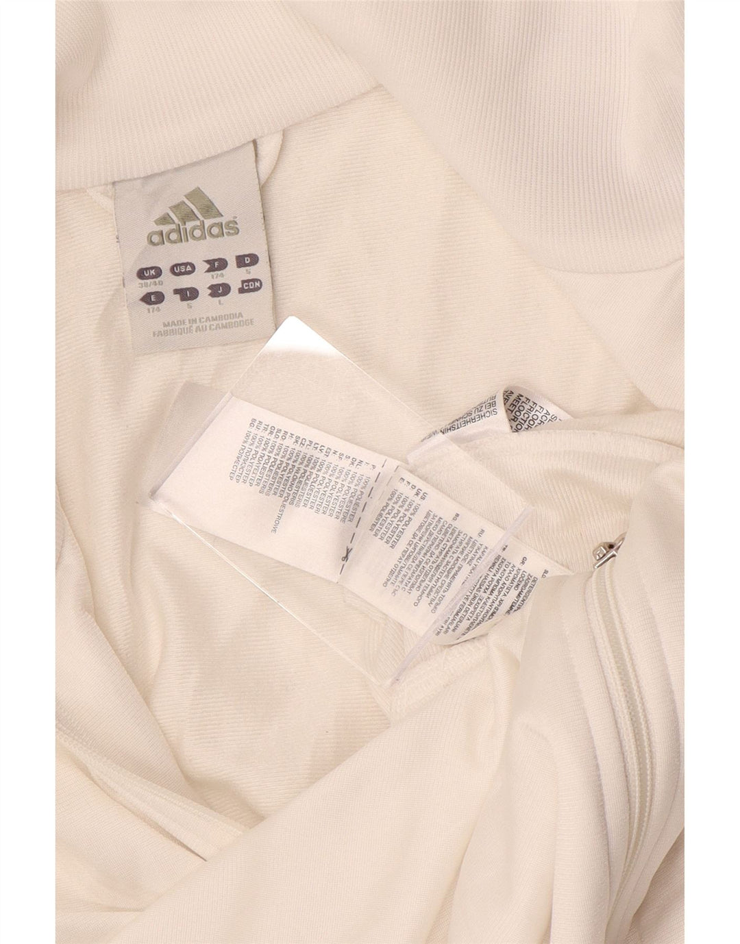 Adidas muška trenirka gornja jakna UK 38/40 Srednje bijela poliesterska sportska