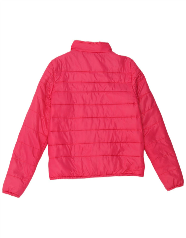 NIKE Womens Padded Jacket UK 14 Medium Pink Nylon
