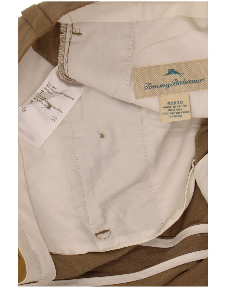 TOMMY BAHAMA Muške chino hlače s klinovima W42 L30 bež svila