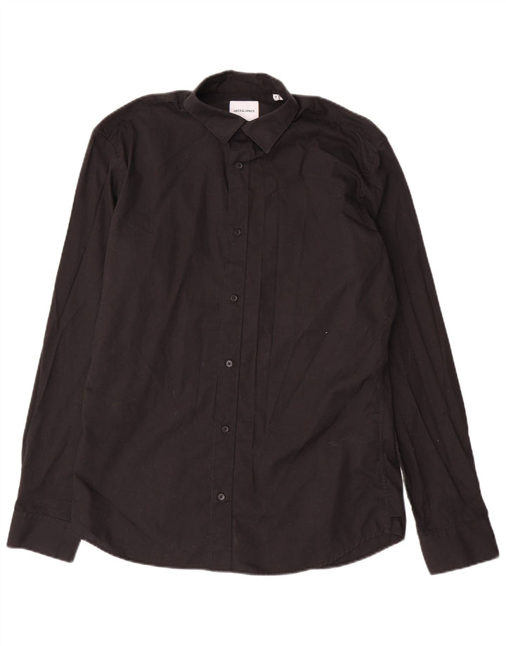 Jack & Jones muška košulja Srednje crni pamuk