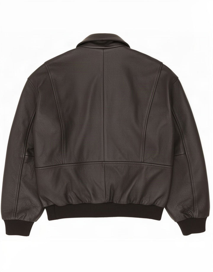 Vintage muška kožna jakna IT 52 XL crna
