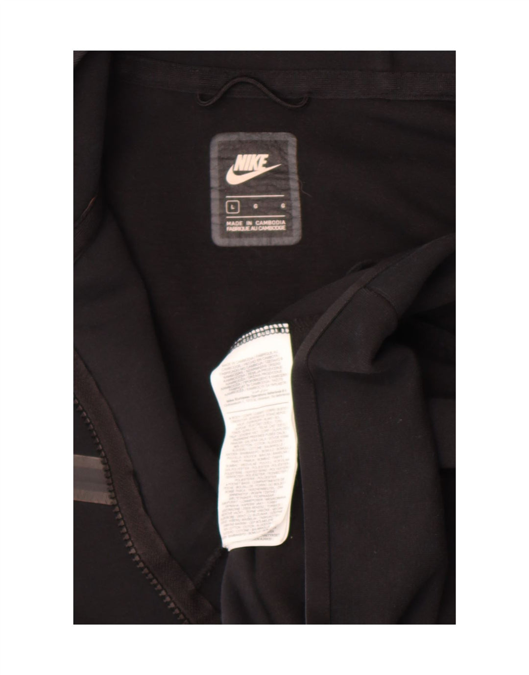 Nike muški pulover s kapuljačom na patentni zatvarač veliki crni pamuk