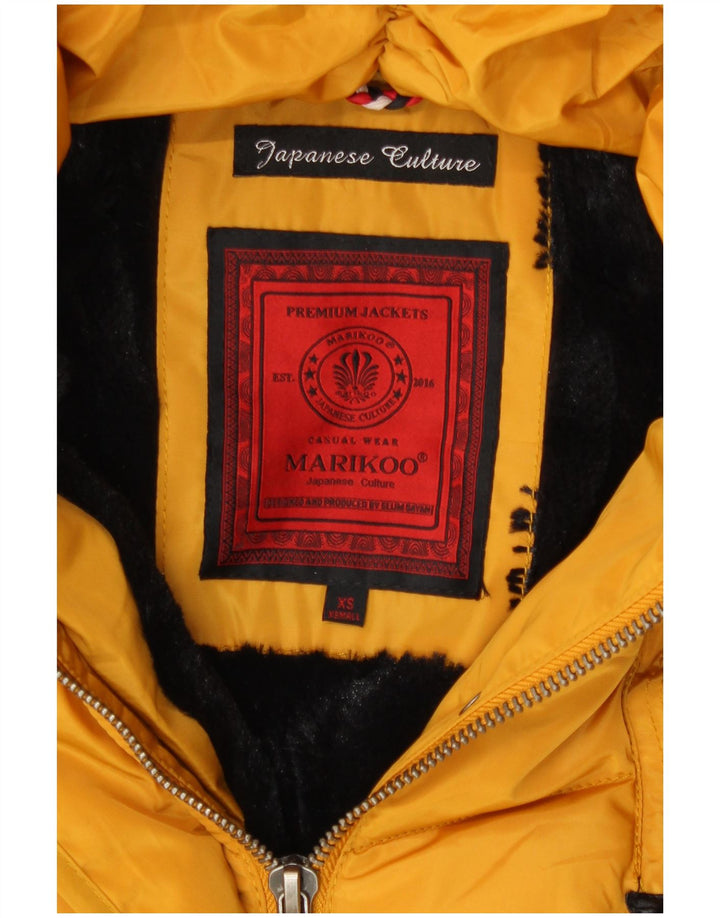 Marikoo ženska podstavljena jakna s kapuljačom UK 6 XS žuti poliester
