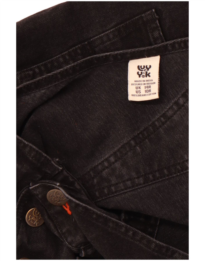 LUCY & YAK Ženske traperice Dungarees UK 14 Large W38 L28 Crni pamuk