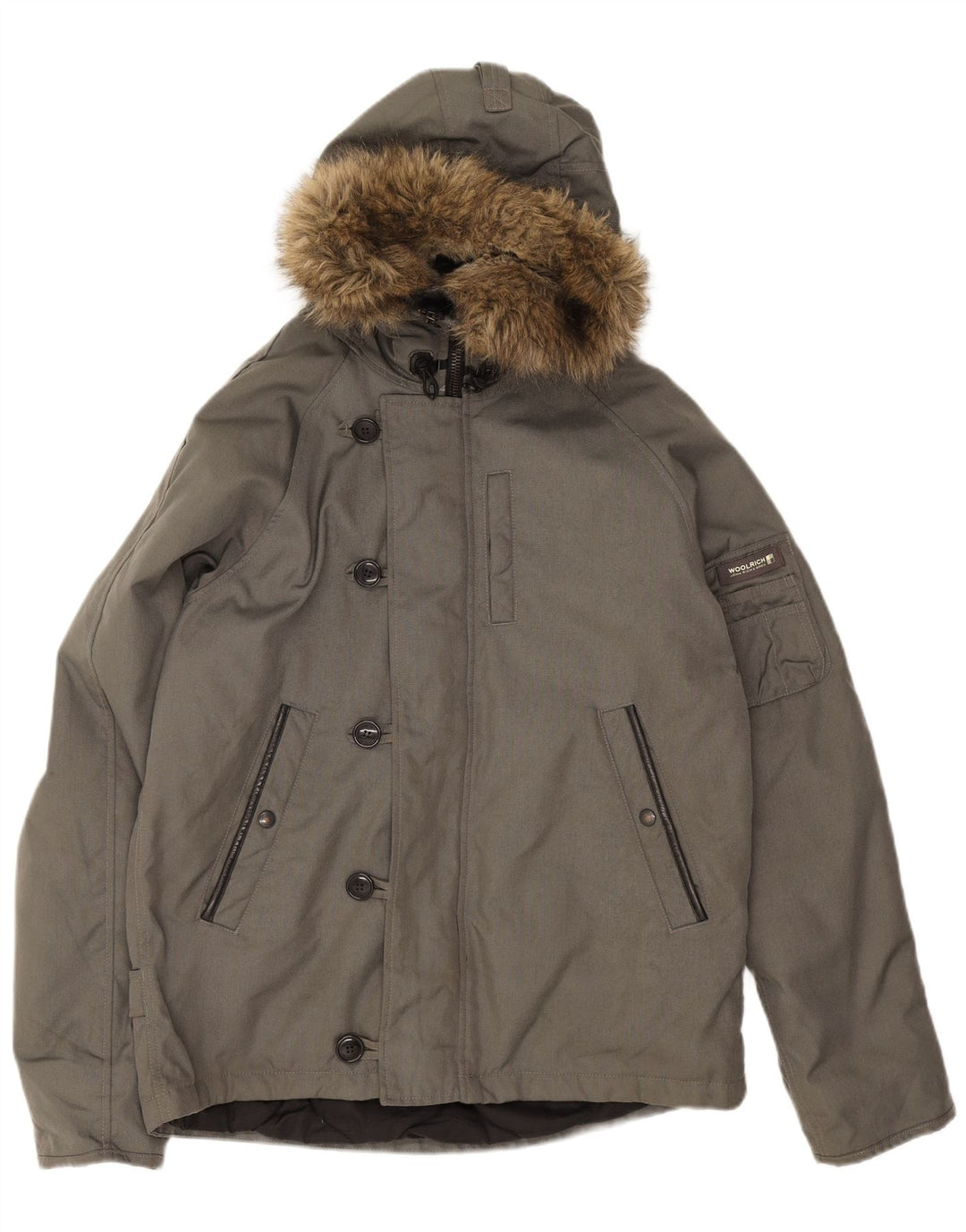 Woolrich muška vjetrovka s kapuljačom UK 40 velika siva