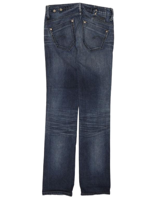 G-STAR Womens Low Waist Straight Jeans W27 L34 Blue Cotton