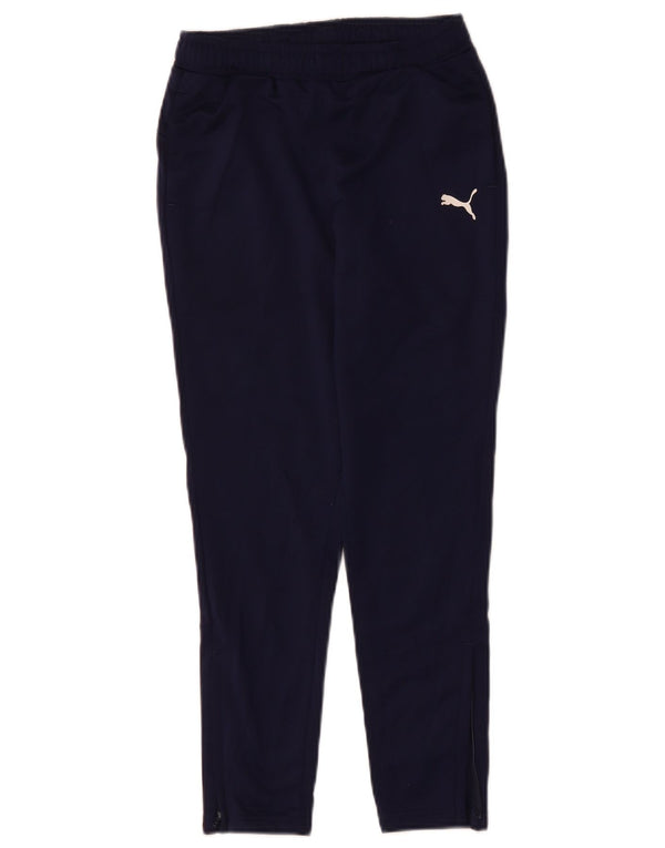 Puma Boys Tracksuit Trousers 9-10 Years Small Navy Blue Polyester
