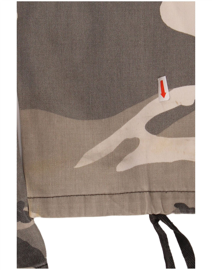 VINTAGE muške obične Cargo hlače male W31.5 L32.5 sive kamuflažne