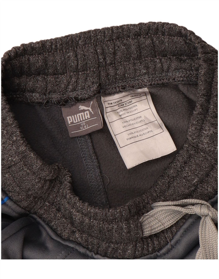 Puma Boys Graphic Trenirke Hlače 7-8 godina male sive poliesterske
