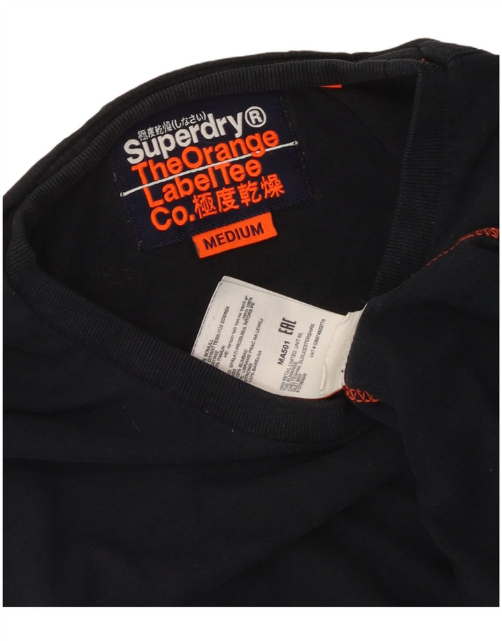 Superdry muška majica kratkih rukava Srednji crni pamuk