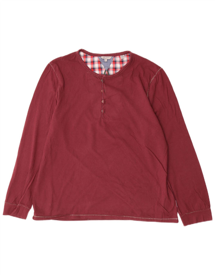 Ženska majica dugih rukava Ted Baker, veličina 5 XL, kestenjasti pamuk