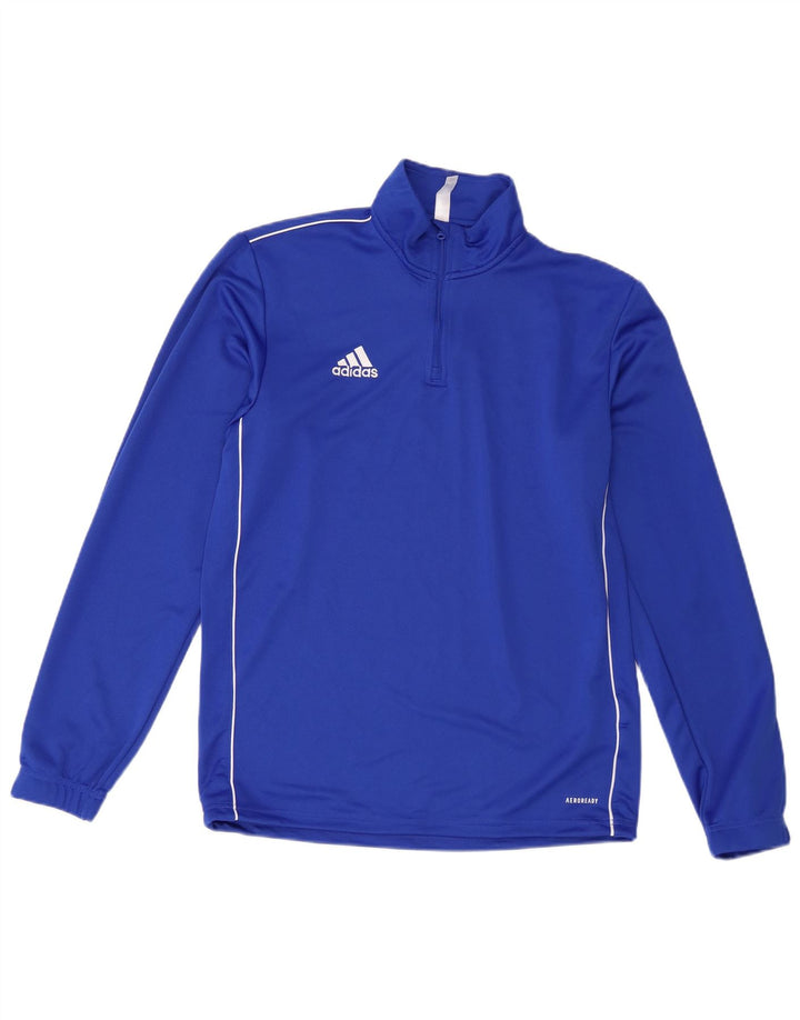 Adidas muška trenirka Aeroready zip izrez i gornji dio trenirke srednje plave boje od poliestera