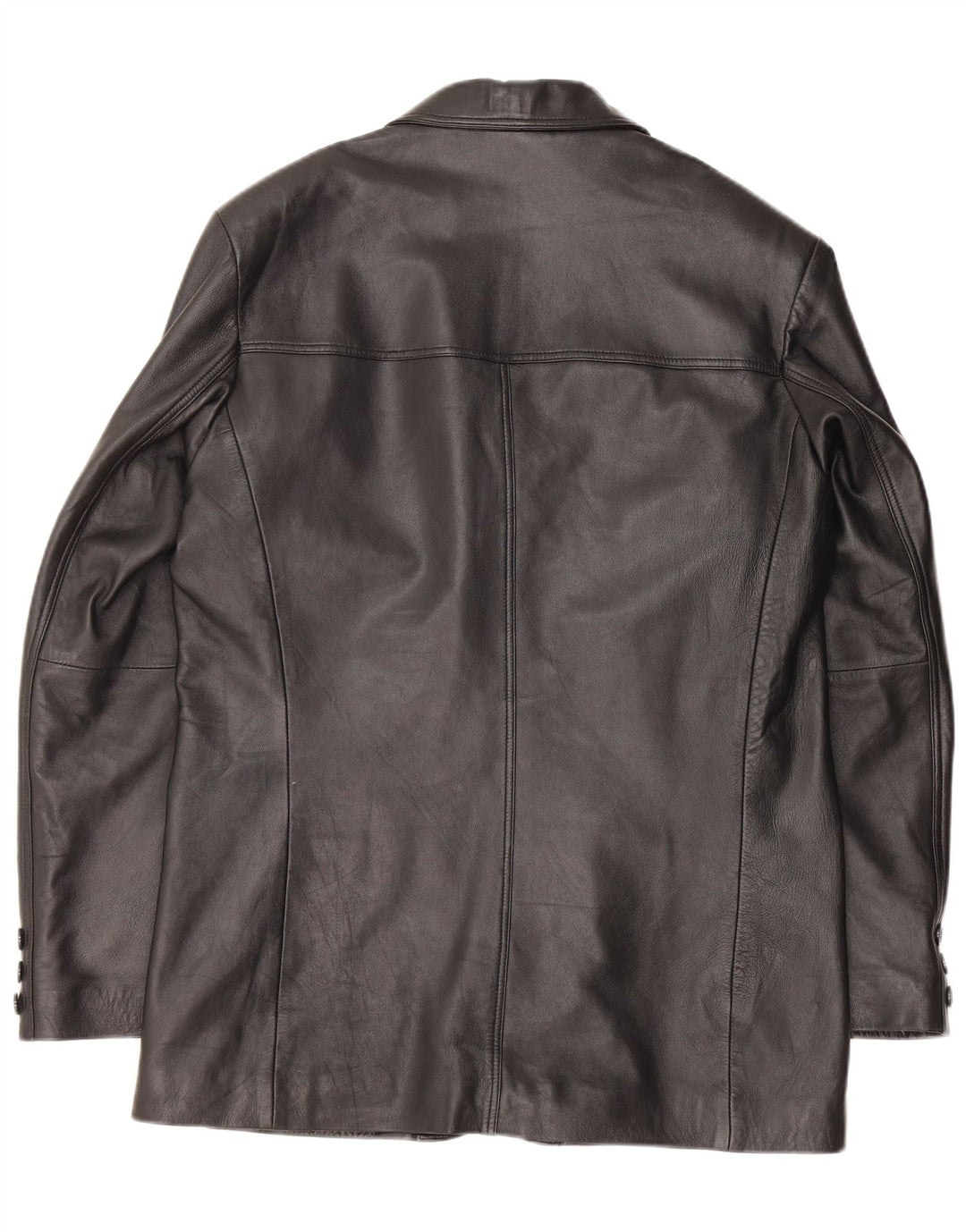 ROUTE 66 Muška kožna jakna s 3 gumba UK 38 Srednja crna koža