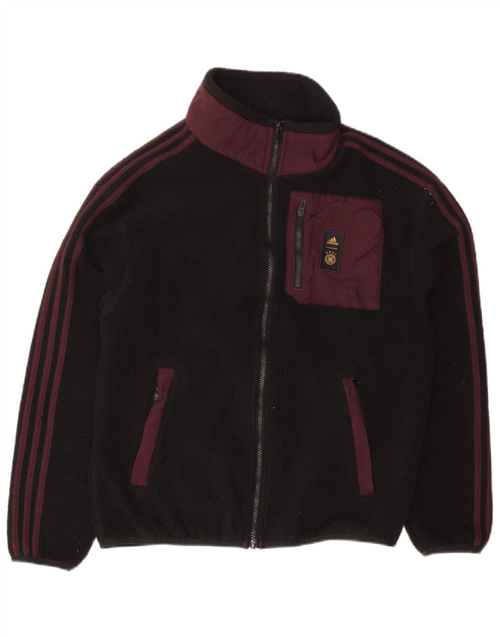 Adidas muška jakna od flisa UK 36 mali crni poliester u boji
