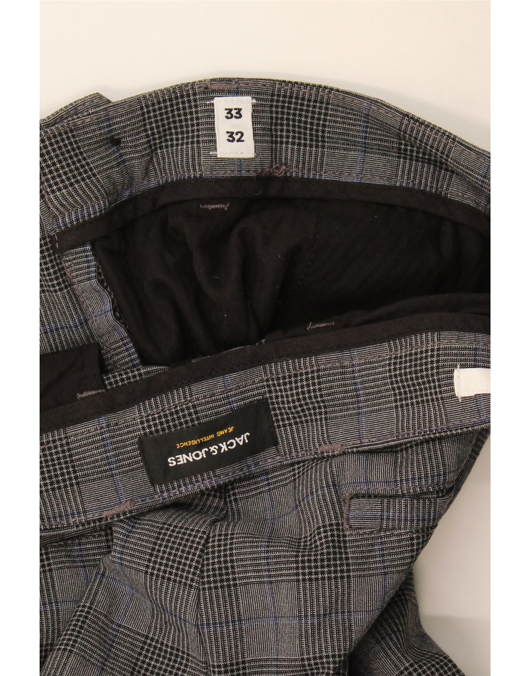 Jack & Jones muške hlače uskog odijela W33 L32 sive karirane