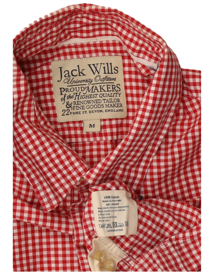 Jack Wills muška košulja srednje crvene boje od gingham pamuka