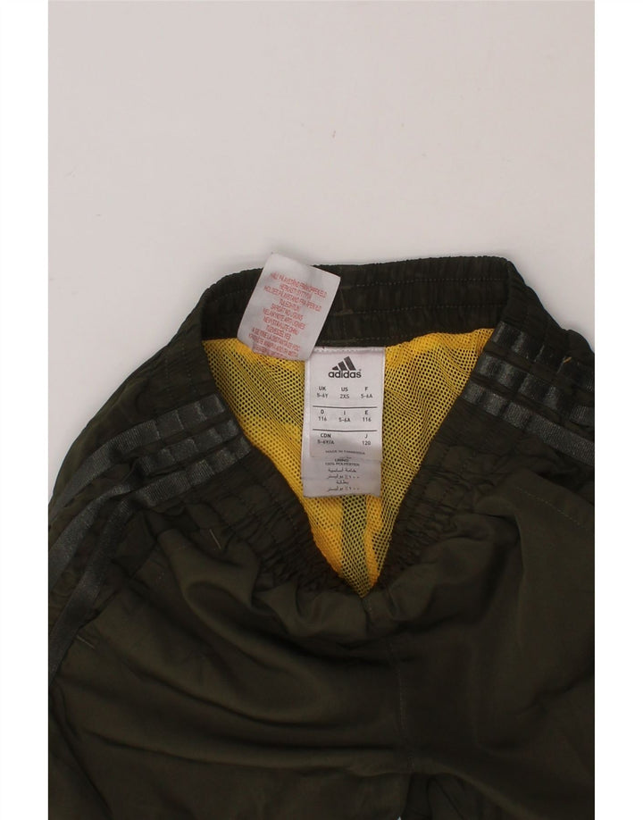 ADIDAS Boys MESSI Sport Shorts 5-6 Years Khaki Polyester Vintage Adidas and Second-Hand Adidas from Messina Hembry 