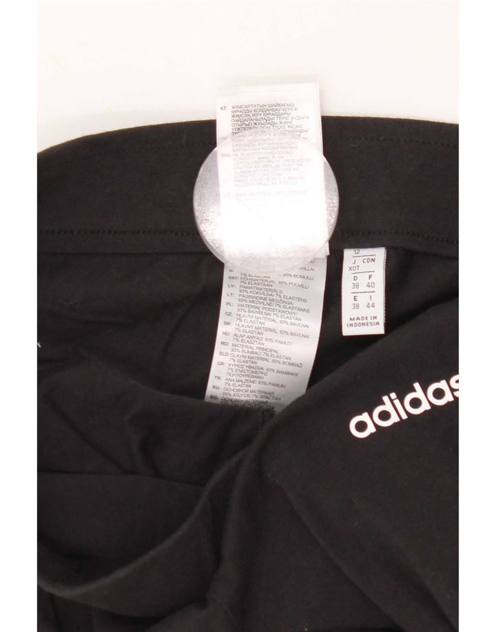 Adidas ženske grafičke tajice UK 12 Srednje crni pamuk