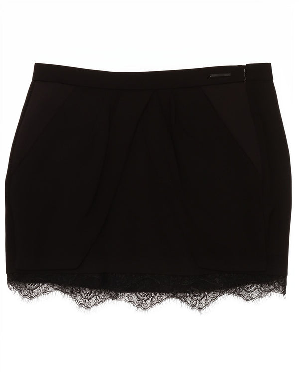 Guess ženska mini suknja niskog struka W29 srednje crna liocel