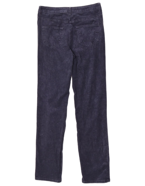 Marks & Spencer ženske uske hlače od samta UK 10 male W28 L29 tamnoplave