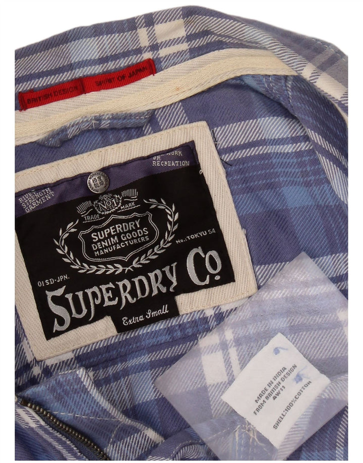 SUPERDRY ženska košulja od flanela UK 6 XS pamuk u plavi karirani okvir
