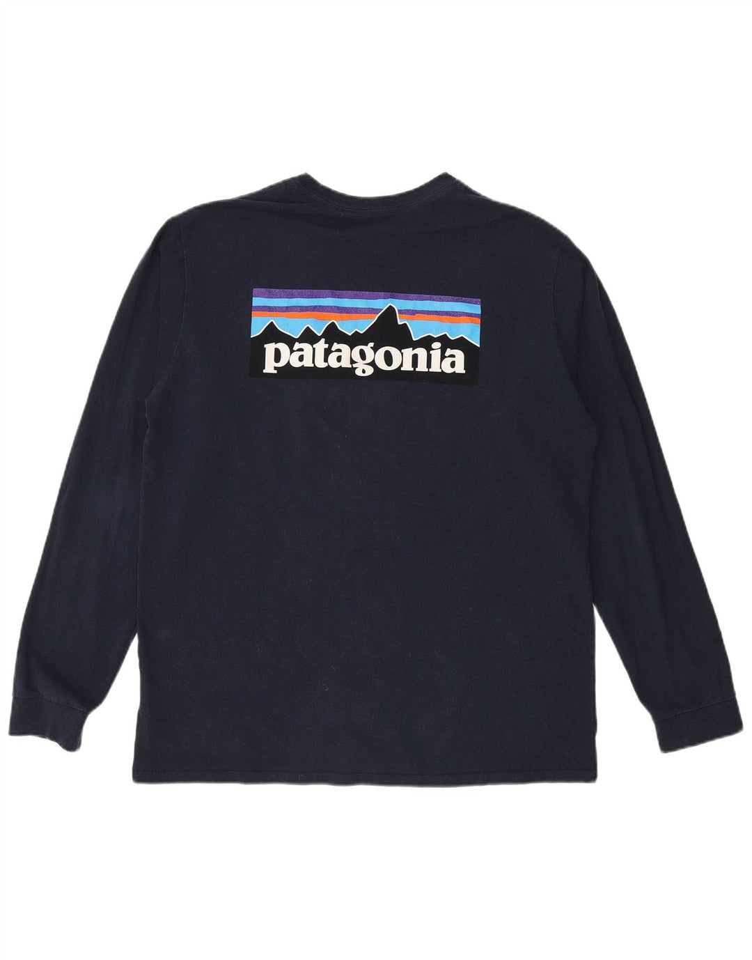 PATAGONIA Muška majica regularnog kroja dugih rukava, veliki tamnoplavi pamuk