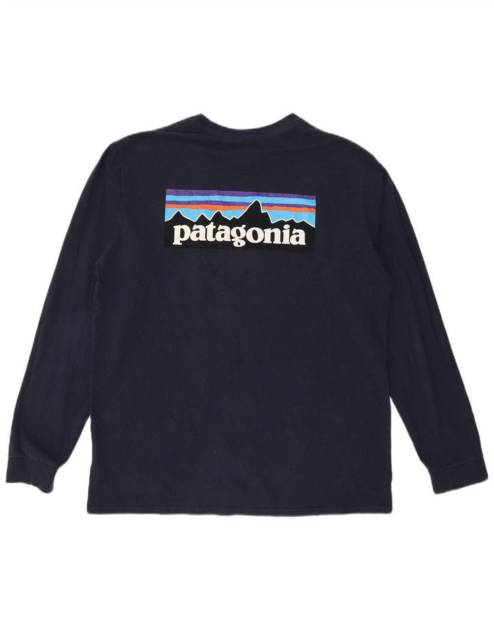PATAGONIA Muška majica regularnog kroja dugih rukava, veliki tamnoplavi pamuk