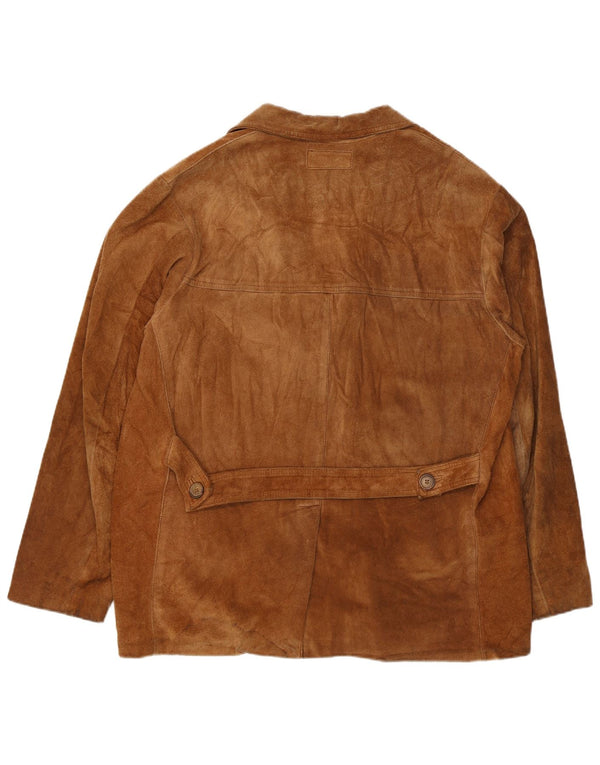 Marlboro Classics Mens Suede Jacket UK 40 Large Brown Leather