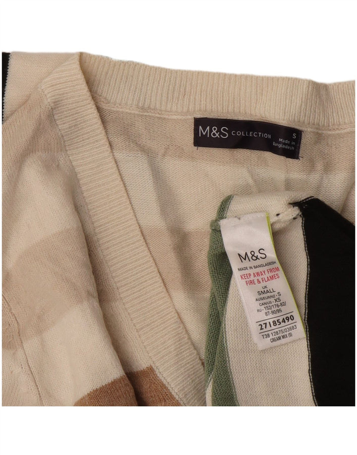 Marks & Spencer muški pulover s V-izrezom na male šarene pruge
