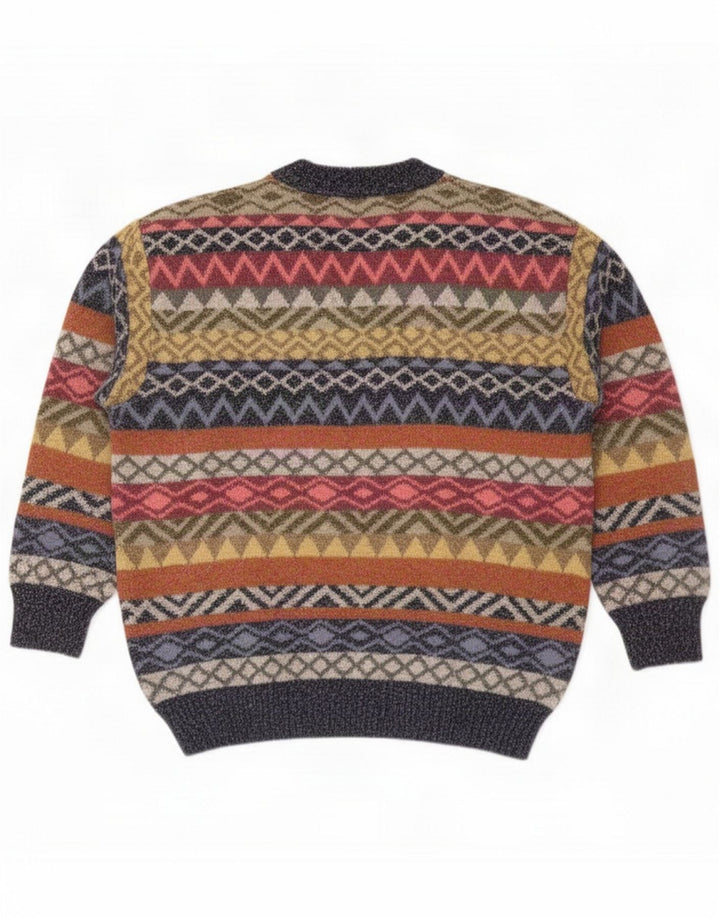 Darwin muški džemper s V-izrezom srednje boje Fair Isle Wool
