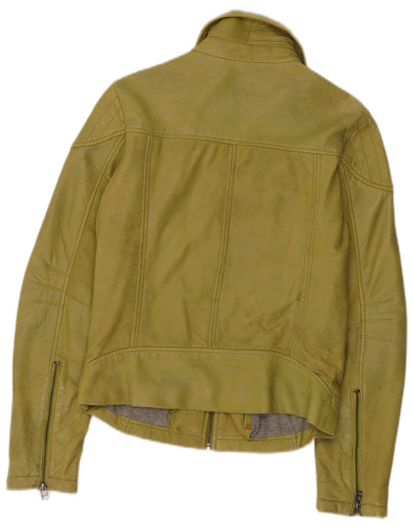 Freaky Nation ženska kožna jakna UK 10 Mala zelena koža