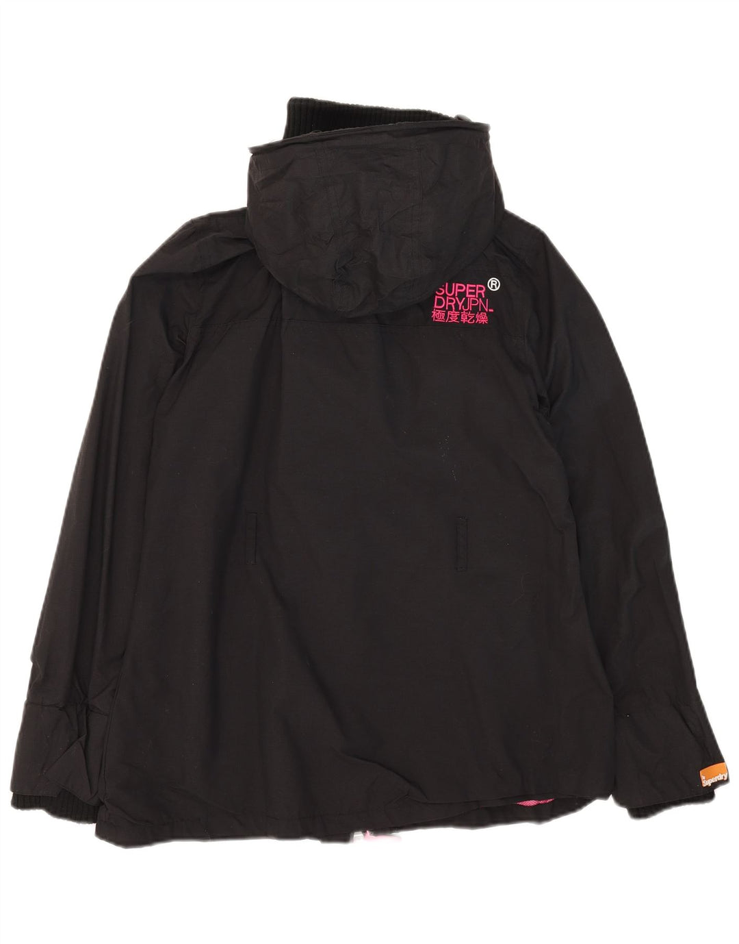 Superdry ženska Windmac vjetrovka s kapuljačom UK 16 velika crna najlonska jakna