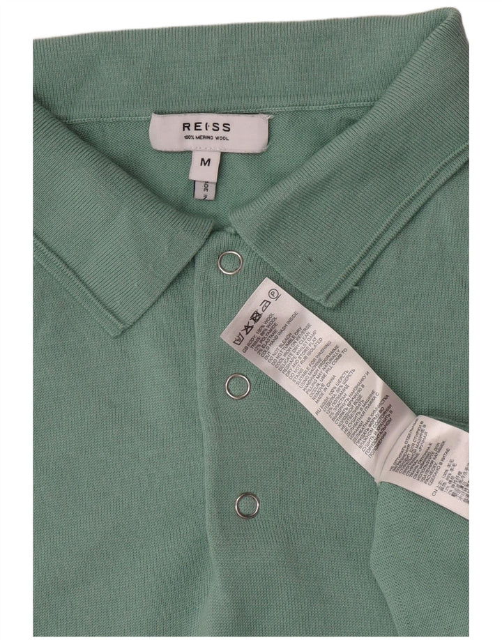 Reiss muška polo majica srednje zelene vune