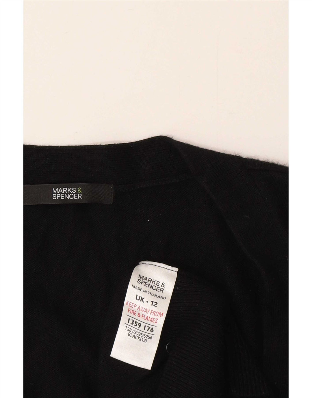 Marks & Spencer ženski dugi kardigan pulover UK 12 srednje crna viskoza