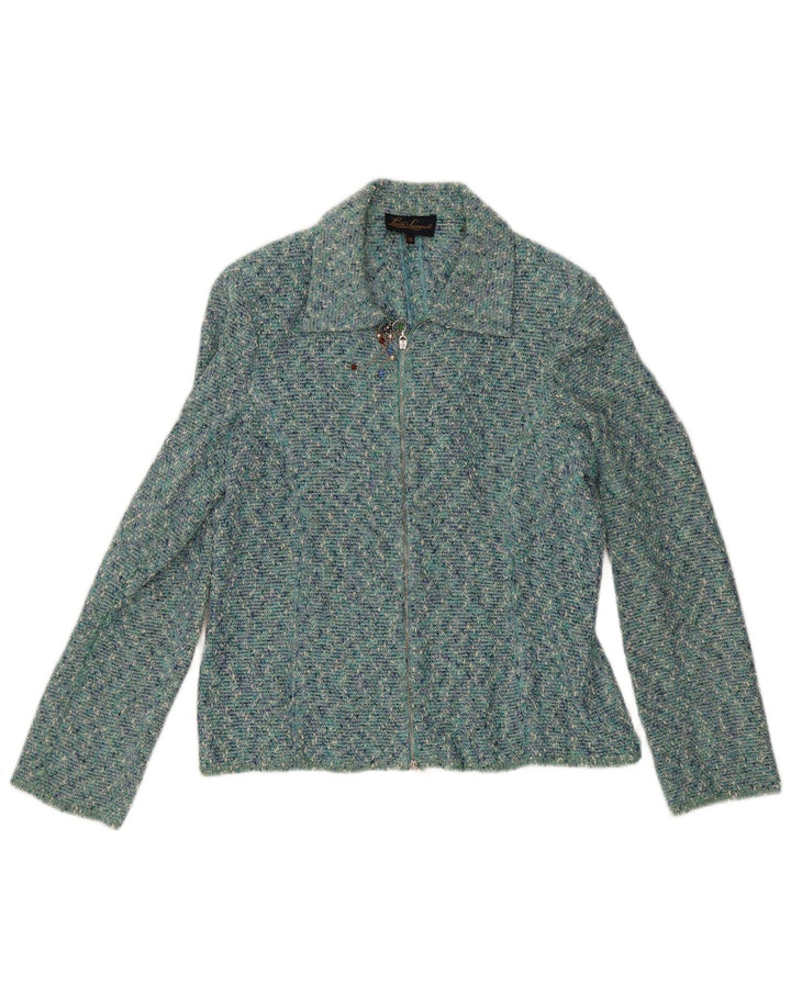 Luisa Spagnoli Ženska jakna s punim patentnim zatvaračem IT 46 Large Blue Flecked