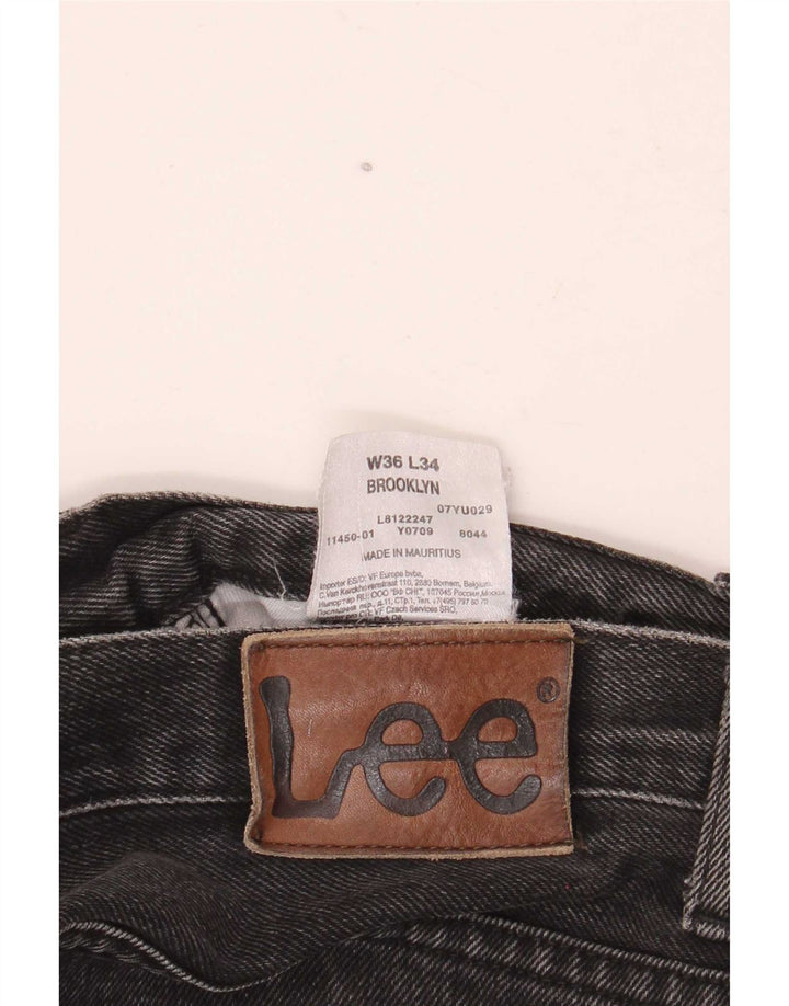 Lee Mens Brooklyn Straight Jeans W36 L34 Crni pamuk
