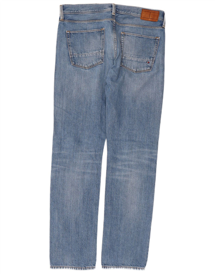 Tommy Hilfiger Mens Denton Straight Jeans W30 L30 Plavi pamuk