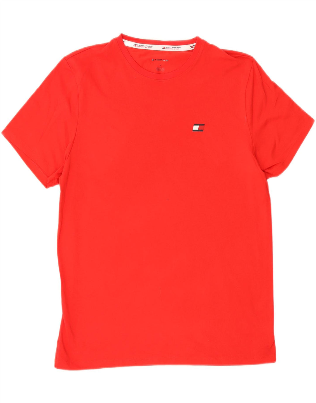 TOMMY HILFIGER Mens Graphic T-Shirt Top Medium Red Cotton Vintage Tommy Hilfiger and Second-Hand Tommy Hilfiger from Messina Hembry 