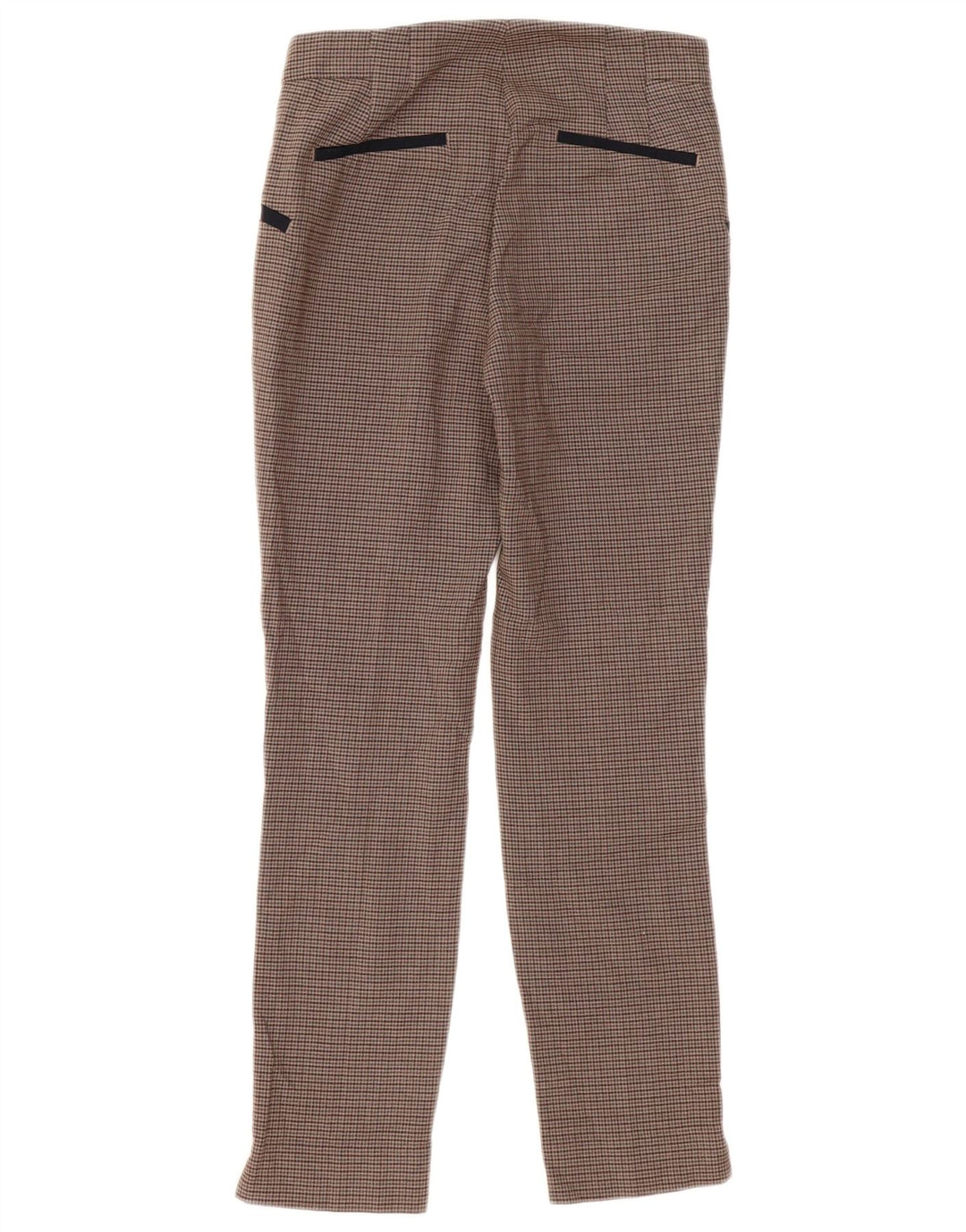 Zara ženske uske ležerne hlače male W26 L28 smeđe karirane